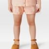 Toddler Seashell Pull-On Cotton Shorts - Coral